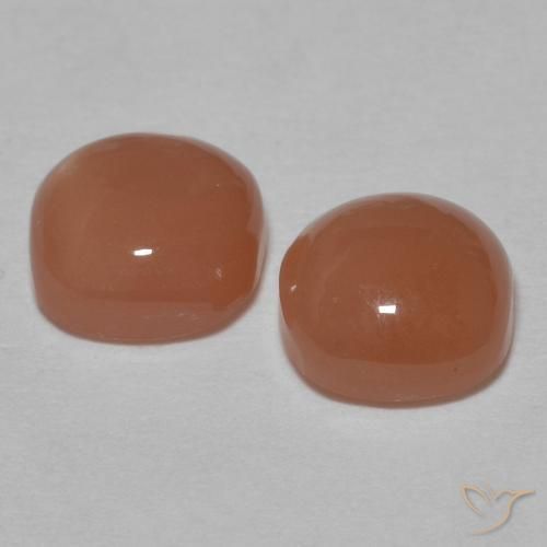 Gemas de Piedra de Luna Naranja medio natural de 1.82 ct, Forma Cojín, Opaco