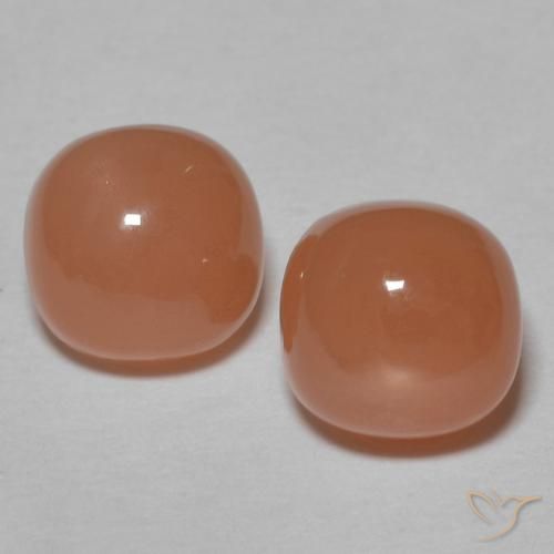 2.29ctw Natural Naranja sidra Piedra de Luna, Forma Cojín, Translúcido