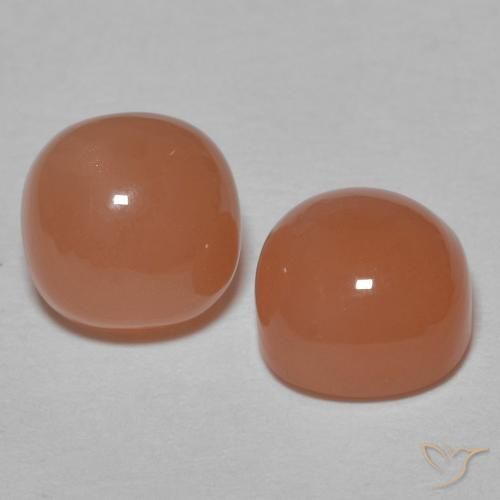 Gemas de Piedra de Luna Naranja sidra natural de 2.29 ct, Forma Cojín, Translúcido