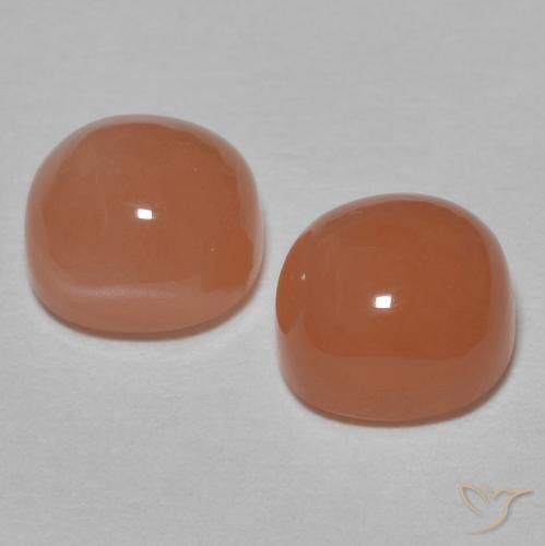 Gemas de Piedra de Luna Naranja sidra natural de 2.29 ct, Forma Cojín, Translúcido