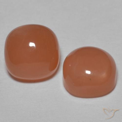 Gemas de Piedra de Luna Durazno intenso natural de 2.19 ct, Forma Cojín, Translúcido