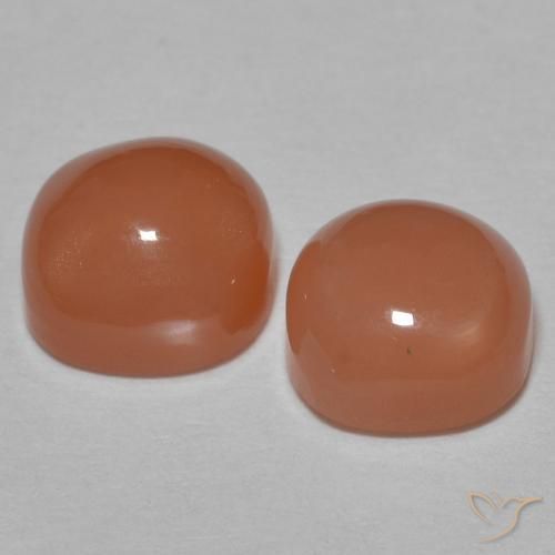 Gemas de Piedra de Luna Durazno intenso natural de 2.19 ct, Forma Cojín, Translúcido