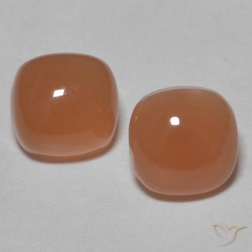 Gemas de Piedra de Luna Naranja sidra natural de 1.96 ct, Forma Cojín, Translúcido