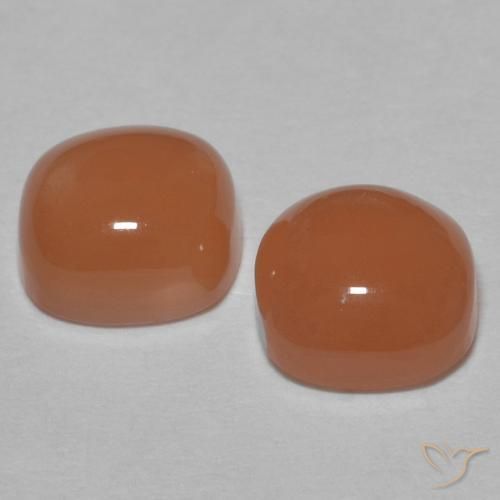 Gemas de Piedra de Luna Naranja sidra natural de 1.96 ct, Forma Cojín, Translúcido