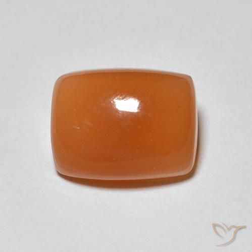 2.28ct Natural Naranja rojizo Piedra de Luna, Forma Cojín, Opaco