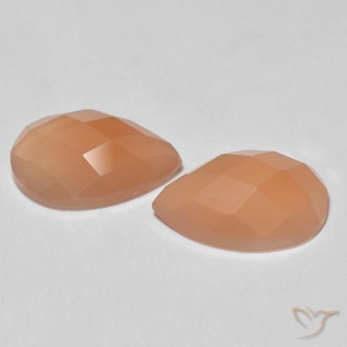 Gemas de Piedra de Luna Naranja cantaloupe natural de 2.01 ct, En forma de pera, Transparente