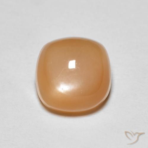 1.64ct Natural Naranja durazno Piedra de Luna, Forma Cojín, Translúcido