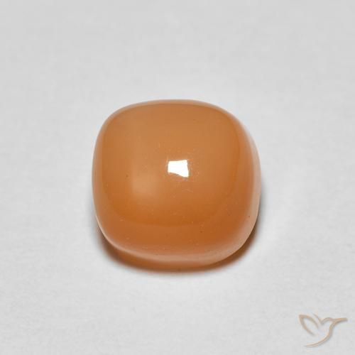 1.32ct Natural Naranja rojizo Piedra de Luna, Forma Cojín, Translúcido