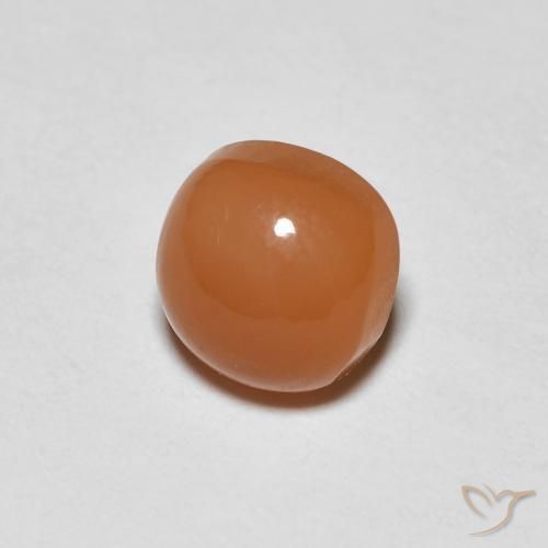 Piedra de Luna Naranja claro natural de 1.08 ct, Forma Cojín, Translúcido