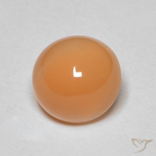 Piedra de Luna Naranja cantaloupe natural de 1.92 ct, Redondo, Translúcido