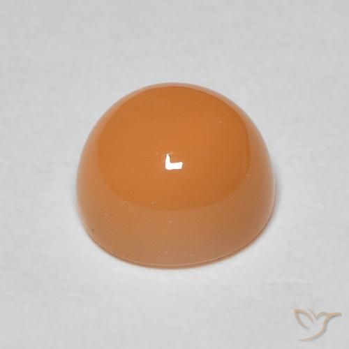 Piedra de Luna Naranja cantaloupe natural de 1.92 ct, Redondo, Translúcido