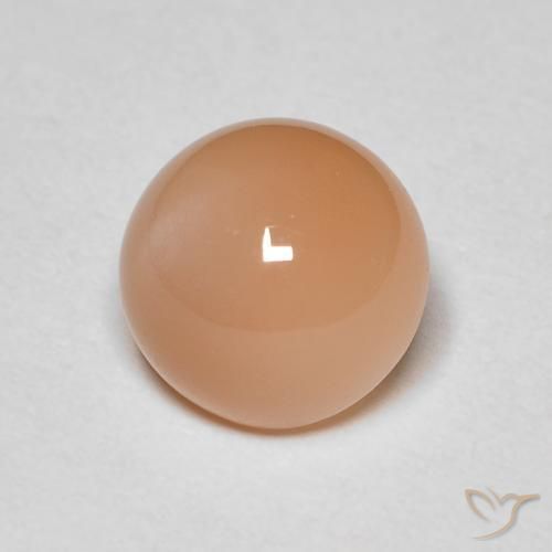 Piedra de Luna Medium Light-Orange natural de 2.04 ct, Redondo, Opaco