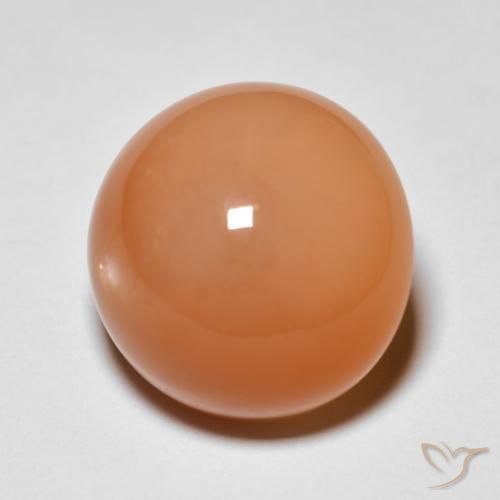 Piedra de Luna Naranja durazno natural de 11.97 ct, Redondo, Opaco