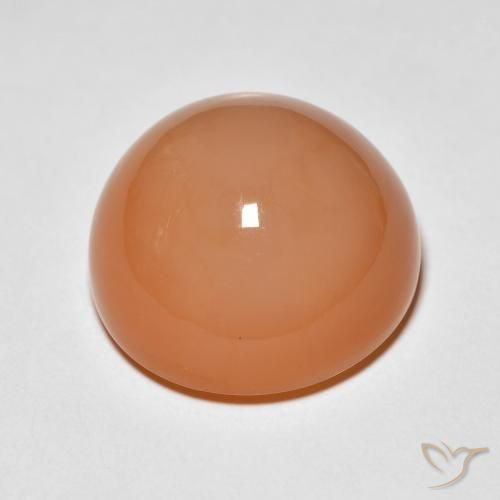 Piedra de Luna Naranja durazno natural de 11.97 ct, Redondo, Opaco