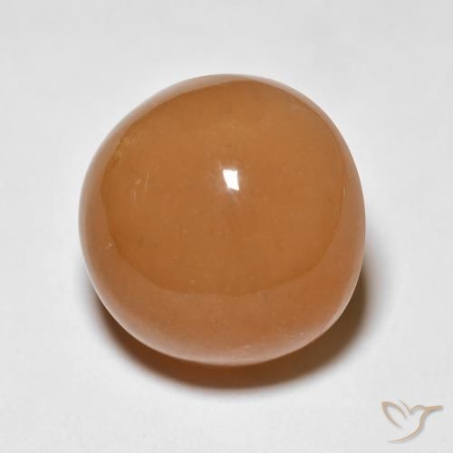 Piedra de Luna Naranja rojizo natural de 13.63 ct, Redondo, Opaco