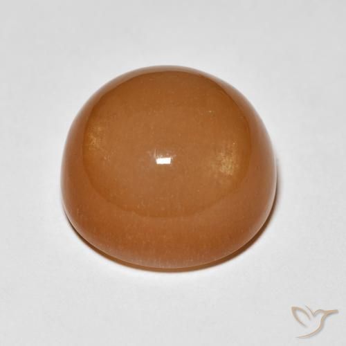 Piedra de Luna Naranja rojizo natural de 13.63 ct, Redondo, Opaco