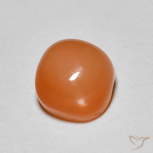 Piedra de Luna Naranja medio natural de 1.43 ct, Forma Cojín, Translúcido