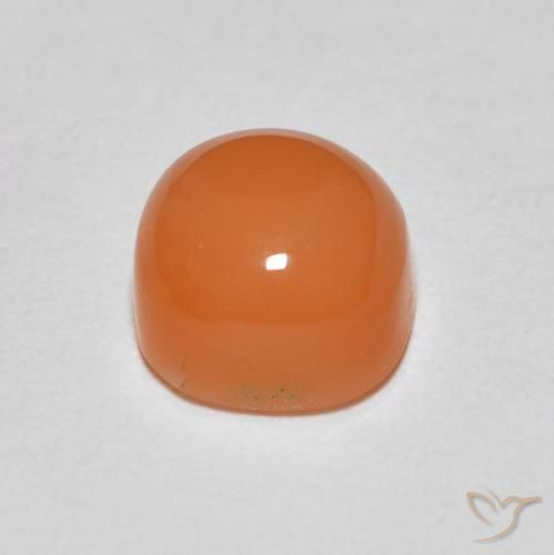 Piedra de Luna Naranja medio natural de 1.43 ct, Forma Cojín, Translúcido