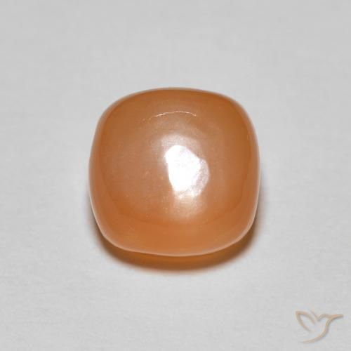 2.07ct Natural Naranja rojizo Piedra de Luna, Forma Cojín, Translúcido