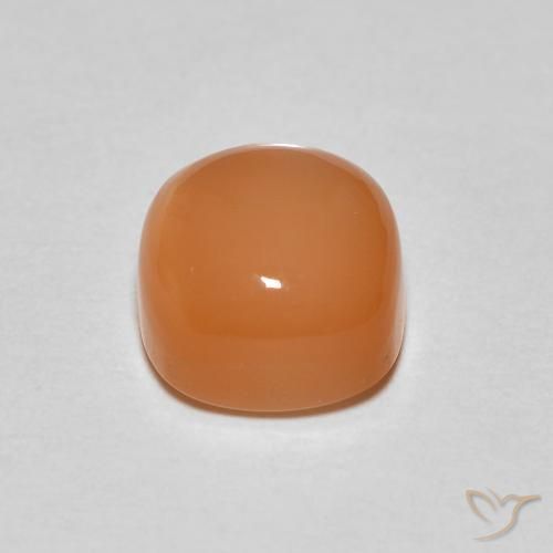 Piedra de Luna Naranja rojizo natural de 2.07 ct, Forma Cojín, Translúcido