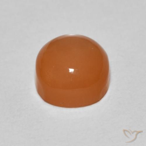 Piedra de Luna Naranja rojizo natural de 1.17 ct, Forma Cojín, Translúcido