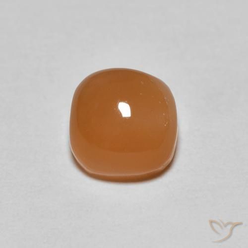 1.17ct Natural Naranja medio Piedra de Luna, Forma Cojín, Translúcido, Photo A