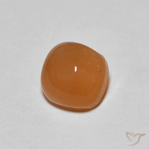 Piedra de Luna Naranja medio natural de 1.17 ct, Forma Cojín, Translúcido