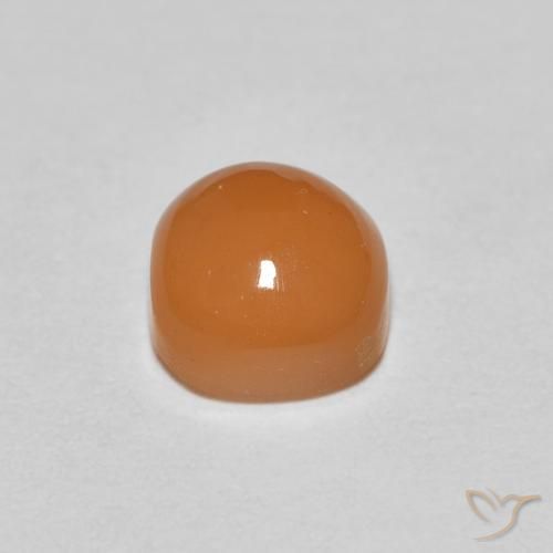 Piedra de Luna Naranja medio natural de 1.17 ct, Forma Cojín, Translúcido