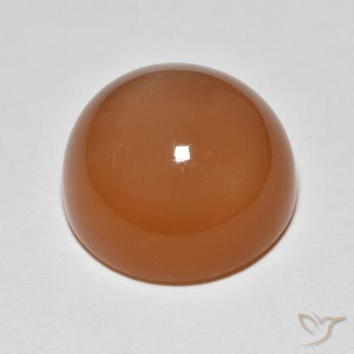Piedra de Luna Naranja rojizo natural de 12.48 ct, Redondo, Translúcido