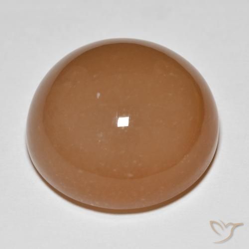 Piedra de Luna Medium Dark-Orange natural de 26.68 ct, Redondo, Translúcido