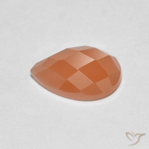 Piedra de Luna Naranja medio natural de 1.09 ct, En forma de pera, Transparente