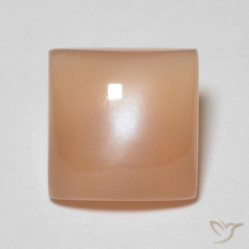 1.87ct Natural Naranja cantaloupe Piedra de Luna, Cuadrado, Transparente