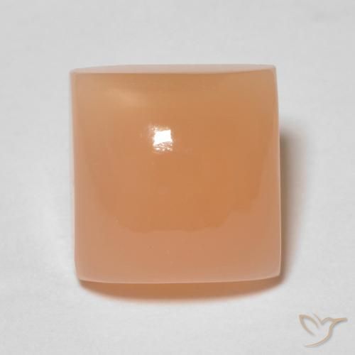 2.12ct Natural Medium Light-Orange Piedra de Luna, Cuadrado, Transparente