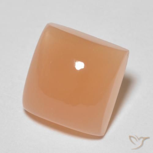 Piedra de Luna Medium Light-Orange natural de 2.12 ct, Cuadrado, Transparente