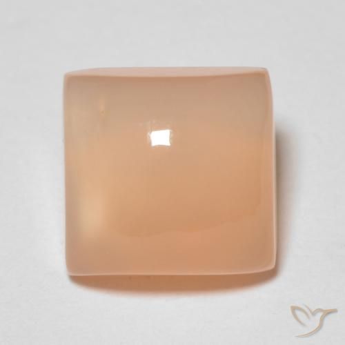 2.15ct Natural Naranja cantaloupe Piedra de Luna, Cuadrado, Transparente