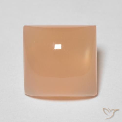 1.76ct Natural Naranja cantaloupe Piedra de Luna, Cuadrado, Transparente