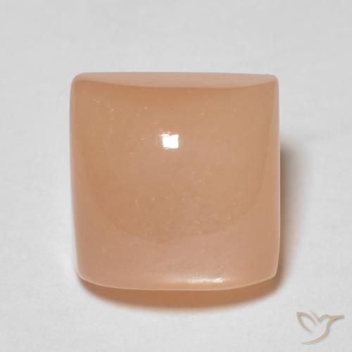 2.28ct Natural Naranja medio Piedra de Luna, Cuadrado, Transparente