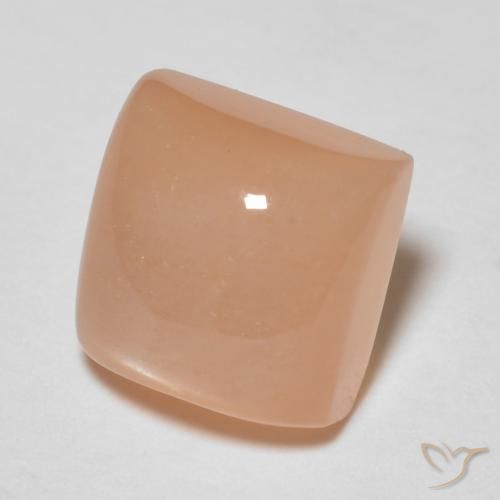 Piedra de Luna Naranja medio natural de 2.28 ct, Cuadrado, Transparente