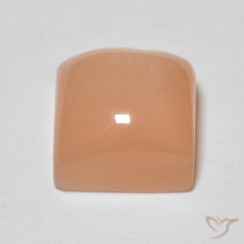 Piedra de Luna Naranja medio natural de 2.28 ct, Cuadrado, Transparente