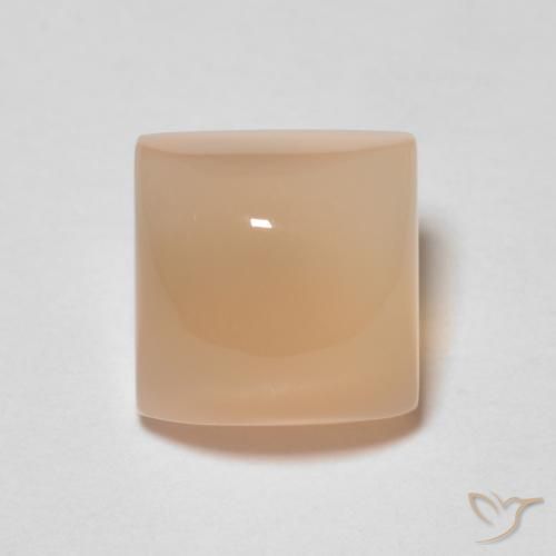 1.69ct Natural Naranja medio Piedra de Luna, Cuadrado, Transparente