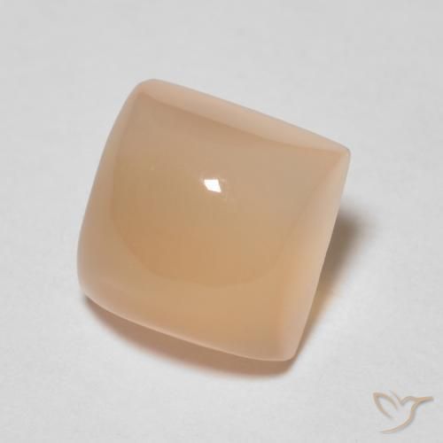 Piedra de Luna Naranja medio natural de 1.69 ct, Cuadrado, Transparente