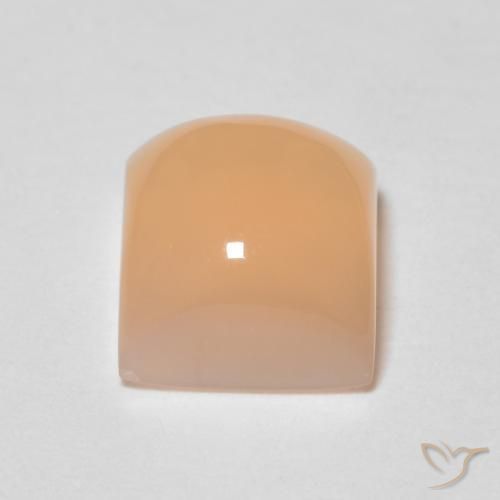 Piedra de Luna Naranja medio natural de 1.69 ct, Cuadrado, Transparente