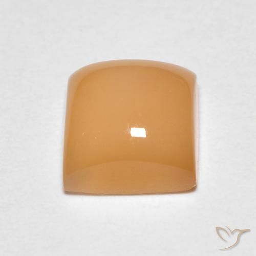 Piedra de Luna Dorado durazno claro natural de 1.35 ct, Cuadrado, Transparente