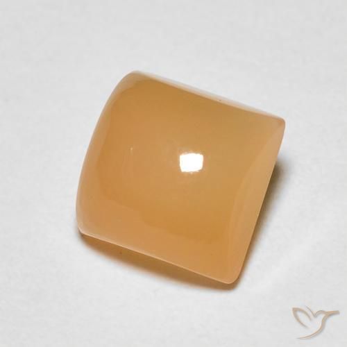 Piedra de Luna Mandarina dorado natural de 1.18 ct, Cuadrado, Transparente