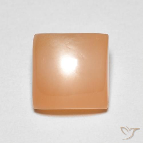 2.22ct Natural Medium Light-Orange Piedra de Luna, Cuadrado, Transparente, Photo A