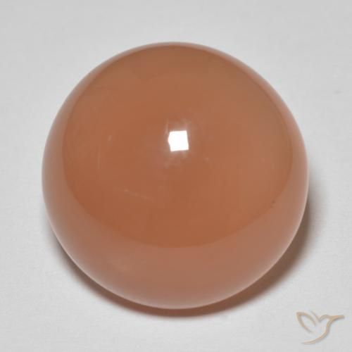 14.30ct Natural Naranja cantaloupe Piedra de Luna, Redondo, Translúcido, Photo A