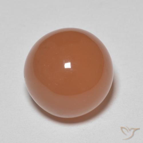 5.21ct Natural Naranja rojizo Piedra de Luna, Redondo, Translúcido