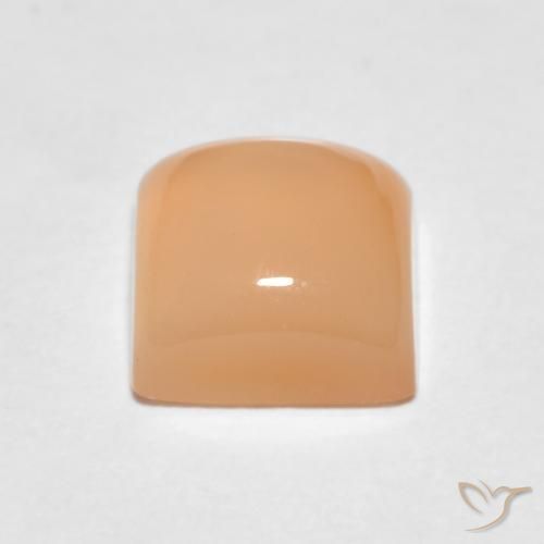Piedra de Luna Naranja cantaloupe natural de 1.30 ct, Cuadrado, Translúcido