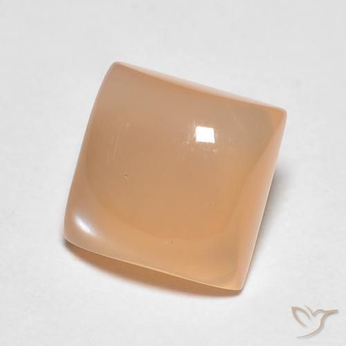 Piedra de Luna Naranja cantaloupe natural de 1.95 ct, Cuadrado, Translúcido