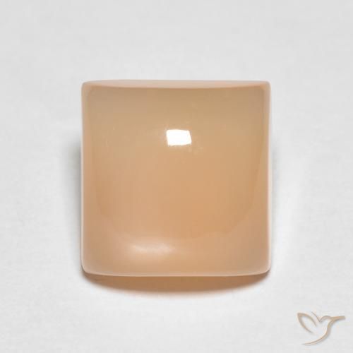 2.14ct Natural Naranja cantaloupe Piedra de Luna, Cuadrado, Translúcido